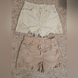 Set American Eagle Tan and Cream Shorts